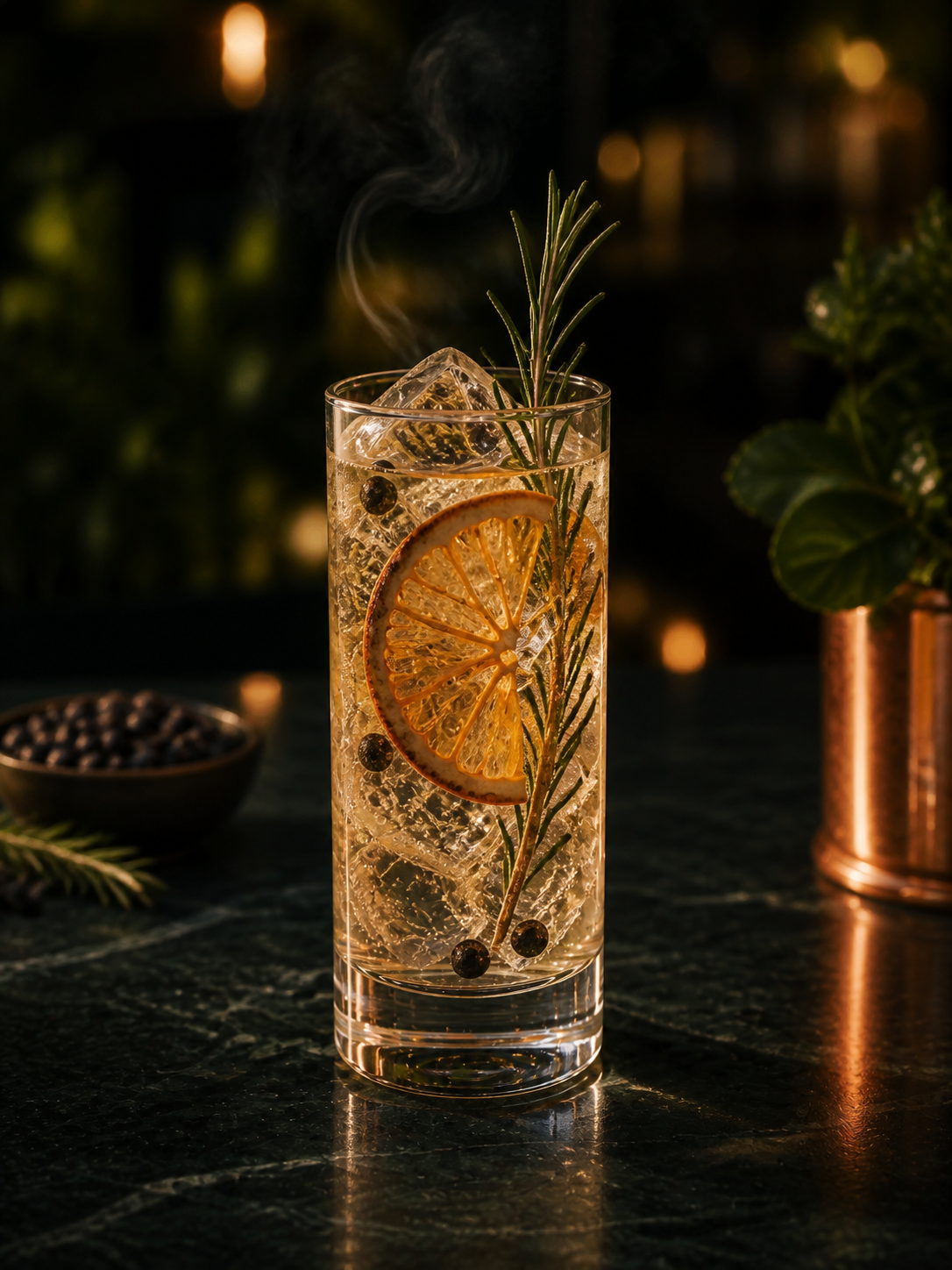 Smoked Citrus cocktail serveret i Gin Lounge-stil